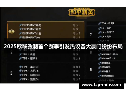 2025欧联改制首个赛季引发热议各大豪门纷纷布局